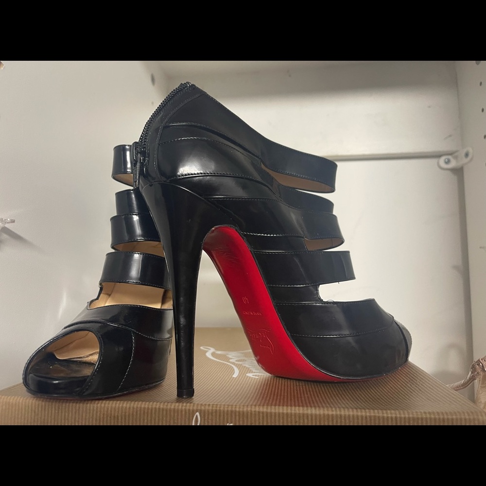 COPY - Christian Louboutin open toe ankle boots